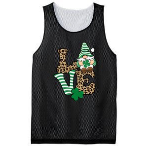 Lucky Love Gnome St Patrick's Day Gnomes Shamrock Irish Mesh Reversible Basketball Jersey Tank