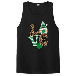 Lucky Love Gnome St Patrick's Day Gnomes Shamrock Irish PosiCharge Competitor Tank