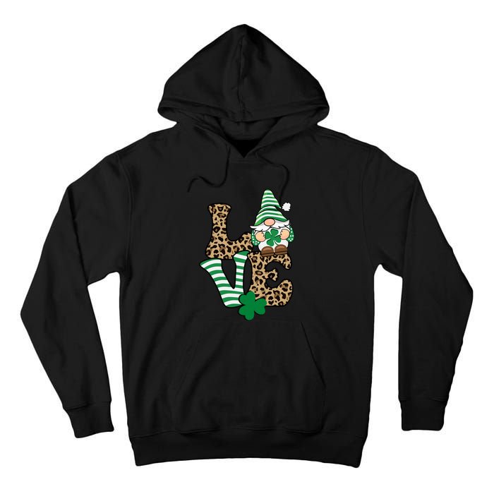 Lucky Love Gnome St Patrick's Day Gnomes Shamrock Irish Tall Hoodie