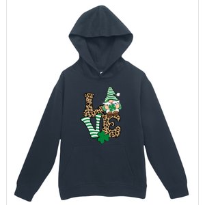 Lucky Love Gnome St Patrick's Day Gnomes Shamrock Irish Urban Pullover Hoodie