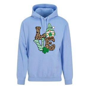 Lucky Love Gnome St Patrick's Day Gnomes Shamrock Irish Unisex Surf Hoodie