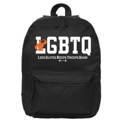 Lgbtq Legs Glutes Biceps Triceps Quads 16 in Basic Backpack