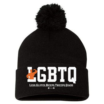 Lgbtq Legs Glutes Biceps Triceps Quads Pom Pom 12in Knit Beanie