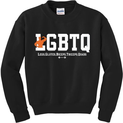 Lgbtq Legs Glutes Biceps Triceps Quads Kids Sweatshirt
