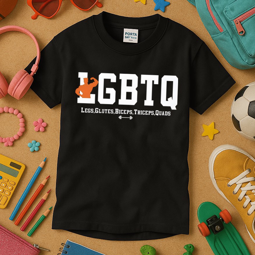 Lgbtq Legs Glutes Biceps Triceps Quads Kids T-Shirt