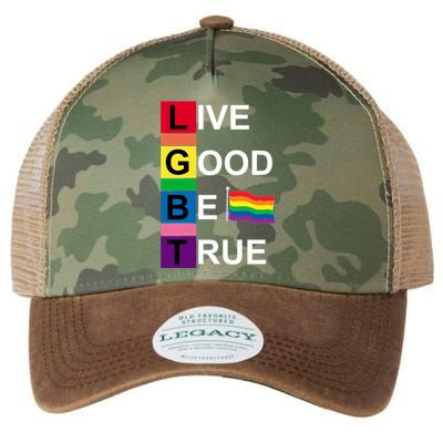 LGBT Live Good Be True Legacy Tie Dye Trucker Hat