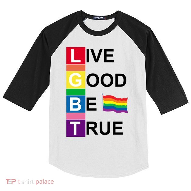LGBT Live Good Be True Kids Colorblock Raglan Jersey