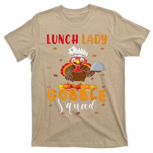 _lunch Lady Gobble Squad Thanksgiving Turkey Lunch T-Shirt