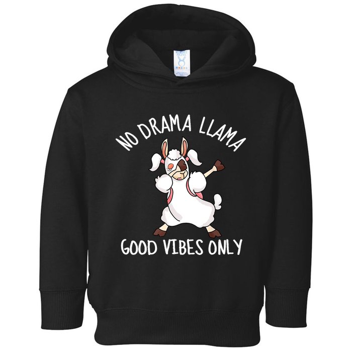 Llama Love Good Vibes Dabbing School Girl Teens Gift Toddler Hoodie