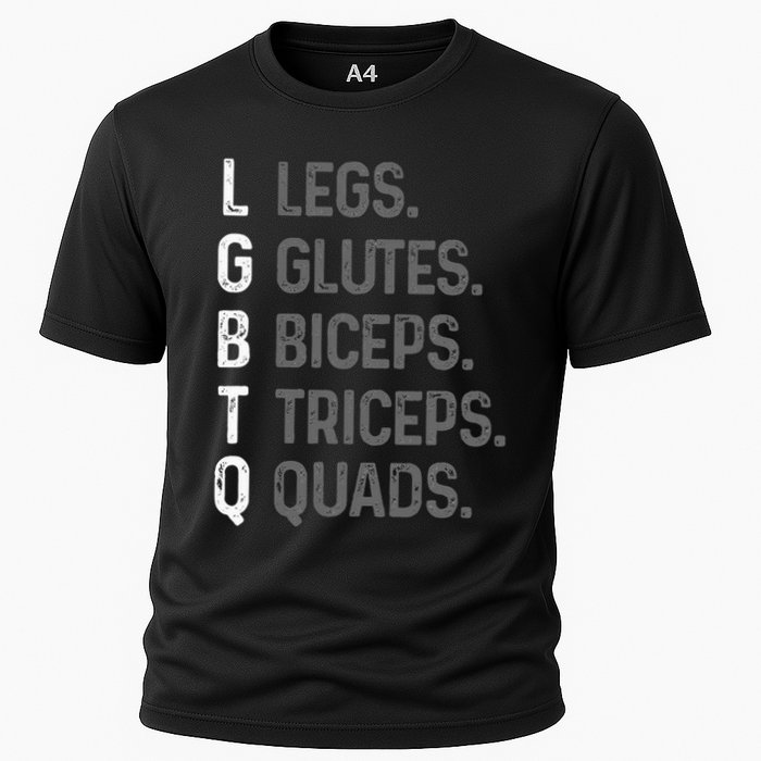 Lgbtq Legs Glutes Biceps Triceps Quads Gym Cooling Performance Crew T-Shirt