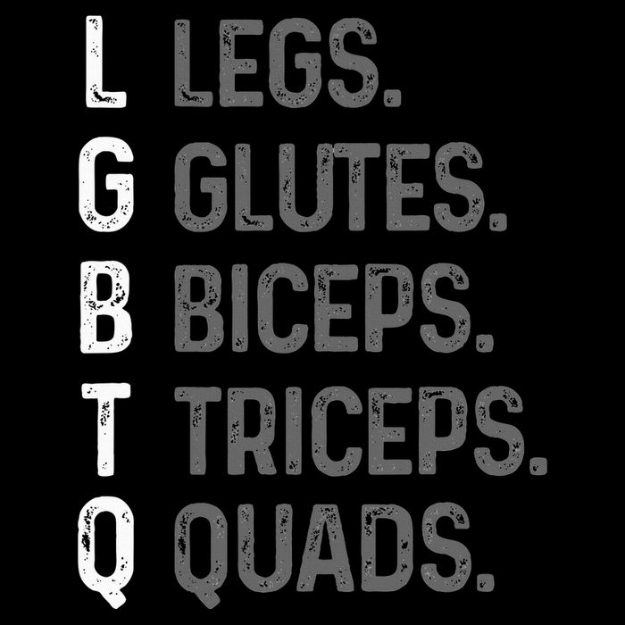 Lgbtq Legs Glutes Biceps Triceps Quads Gym Cooling Performance Crew T-Shirt