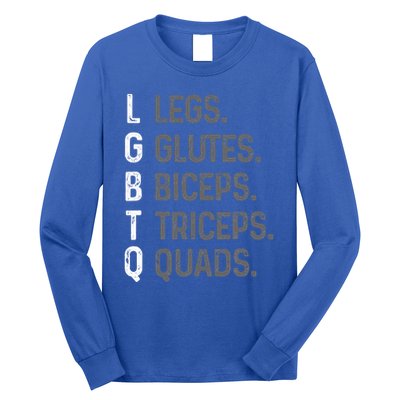 Lgbtq Legs Glutes Biceps Triceps Quads Gym Long Sleeve Shirt