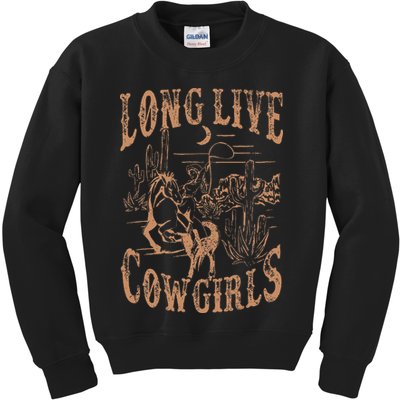 Long Live Howdy Rodeo Western Country Southern Cowgirls Kids Sweatshirt