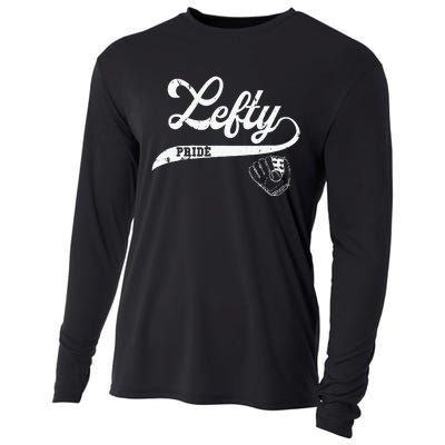 Lefty Left Handed Baseball Softball Proud Women Cooling Performance Long Sleeve Crew