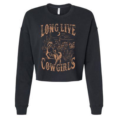 Long Live Howdy Rodeo Western Country Southern Cowgirls Cropped Pullover Crew