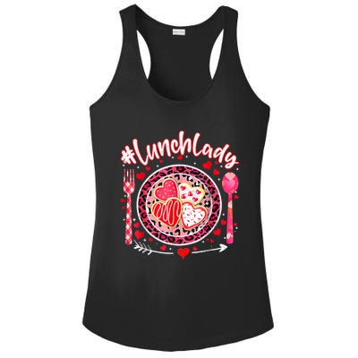 Lunch Lady Happy ValentineS Day Cafeteria Worker Ladies PosiCharge Competitor Racerback Tank