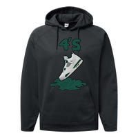 Lover Loser Hustles Dripping Matching Oxidized Green 4s Performance Fleece Hoodie