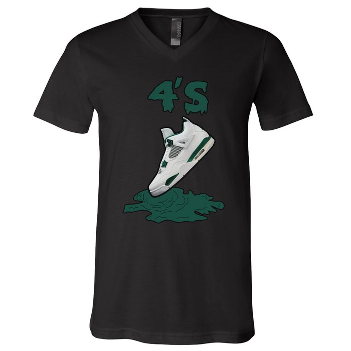 Lover Loser Hustles Dripping Matching Oxidized Green 4s V-Neck T-Shirt