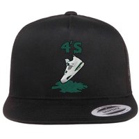 Lover Loser Hustles Dripping Matching Oxidized Green 4s Flat Bill Trucker Hat