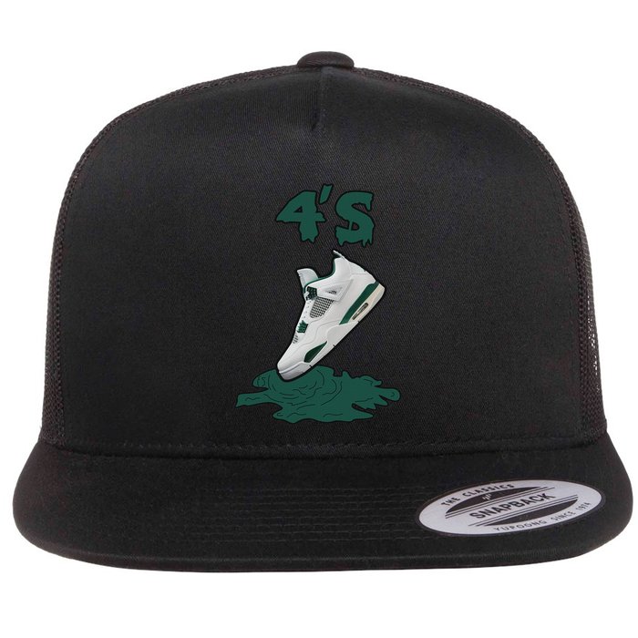 Lover Loser Hustles Dripping Matching Oxidized Green 4s Flat Bill Trucker Hat