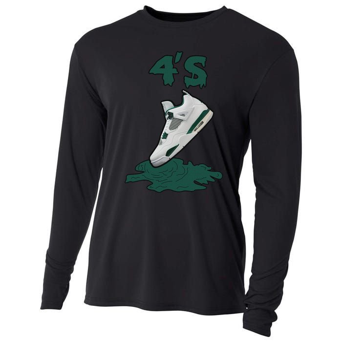 Lover Loser Hustles Dripping Matching Oxidized Green 4s Cooling Performance Long Sleeve Crew