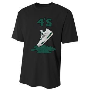 Lover Loser Hustles Dripping Matching Oxidized Green 4s Performance Sprint T-Shirt