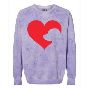 Labrador Love Heart For Women Girl Who Love Labrador Dogs Colorblast Crewneck Sweatshirt