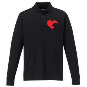 Labrador Love Heart For Women Girl Who Love Labrador Dogs Performance Long Sleeve Polo