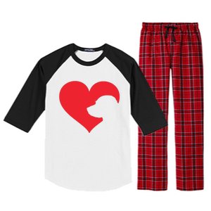 Labrador Love Heart For Women Girl Who Love Labrador Dogs Raglan Sleeve Pajama Set