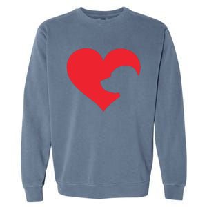 Labrador Love Heart For Women Girl Who Love Labrador Dogs Garment-Dyed Sweatshirt