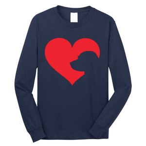 Labrador Love Heart For Women Girl Who Love Labrador Dogs Long Sleeve Shirt