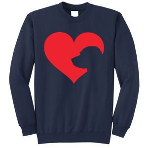 Labrador Love Heart For Women Girl Who Love Labrador Dogs Sweatshirt