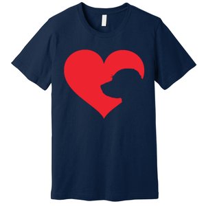 Labrador Love Heart For Women Girl Who Love Labrador Dogs Premium T-Shirt