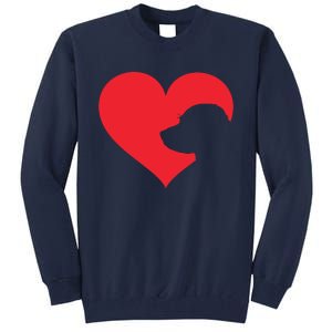 Labrador Love Heart For Women Girl Who Love Labrador Dogs Tall Sweatshirt