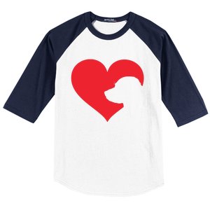 Labrador Love Heart For Women Girl Who Love Labrador Dogs Baseball Sleeve Shirt