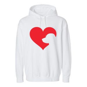 Labrador Love Heart For Women Girl Who Love Labrador Dogs Garment-Dyed Fleece Hoodie