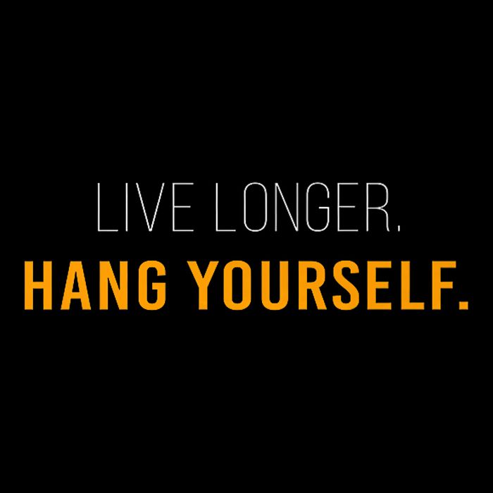 Live Long Hang Yourself Drawstring Bag