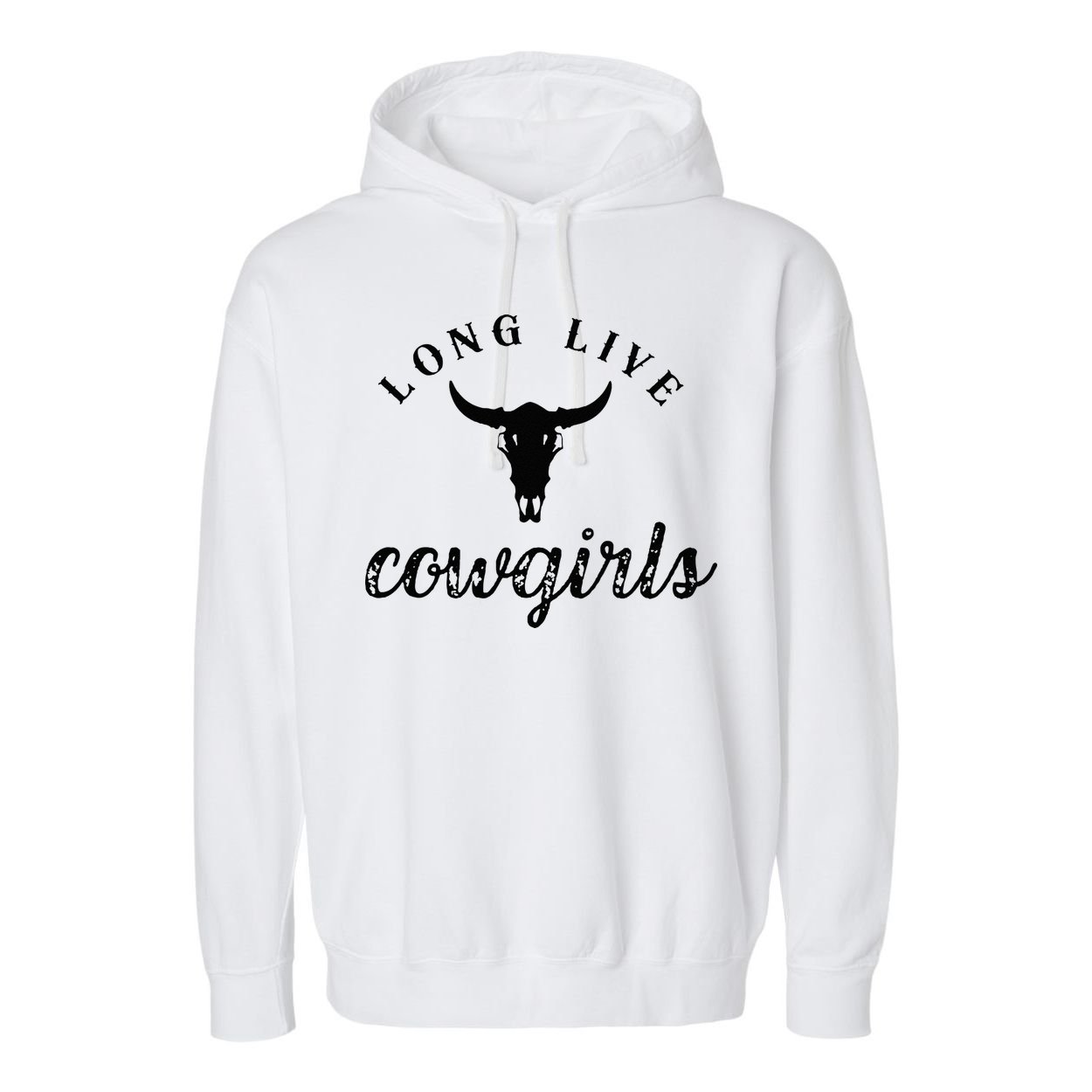 Long Live Howdy Rodeo Western Country Southern Cowgirls Garment-Dyed Fleece Hoodie
