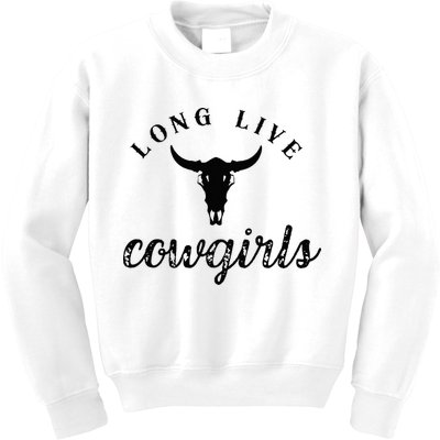 Long Live Howdy Rodeo Western Country Southern Cowgirls Kids Sweatshirt