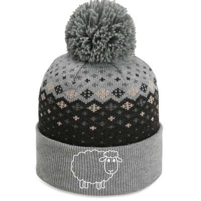 Laughing Lamb Hilarious Outsider Sheep The Baniff Cuffed Pom Beanie