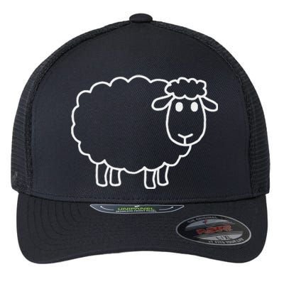 Laughing Lamb Hilarious Outsider Sheep Flexfit Unipanel Trucker Cap