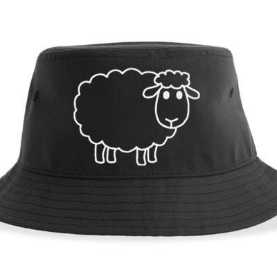 Laughing Lamb Hilarious Outsider Sheep Sustainable Bucket Hat