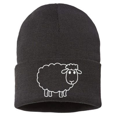 Laughing Lamb Hilarious Outsider Sheep Sustainable Knit Beanie