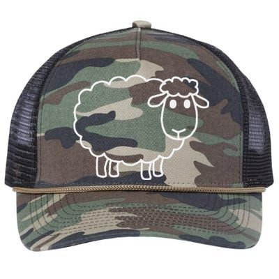 Laughing Lamb Hilarious Outsider Sheep Retro Rope Trucker Hat Cap