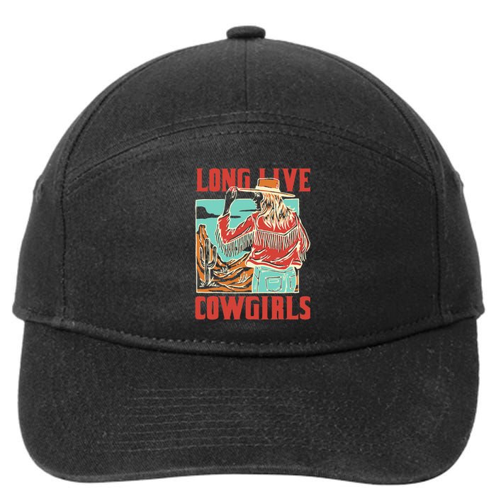 Long Live Howdy Cowgirls Western Country Vintage Cowboy 7-Panel Snapback Hat