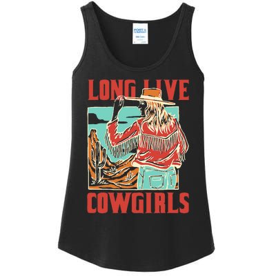 Long Live Howdy Cowgirls Western Country Vintage Cowboy Ladies Essential Tank