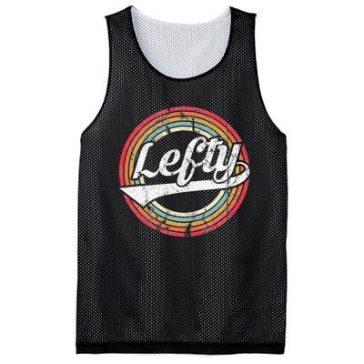 Lefty Left Handed Proud Retro Vintage Rainbow Mesh Reversible Basketball Jersey Tank