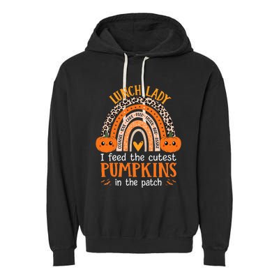 Lunch Lady Halloween School Cafeteria Worker Cutest Pumpkins Garment-Dyed Fleece Hoodie