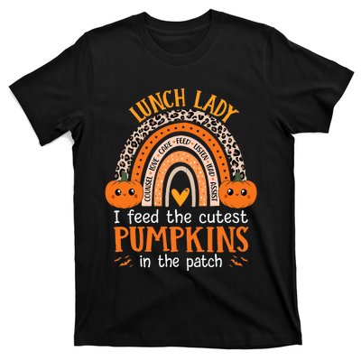 Lunch Lady Halloween School Cafeteria Worker Cutest Pumpkins T-Shirt