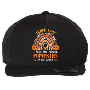 Lunch Lady Halloween School Cafeteria Worker Cutest Pumpkins Wool Snapback Cap